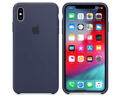 Etui do telefonów Etui Silicone Case do iPhone XS Max Midnight niebieskie